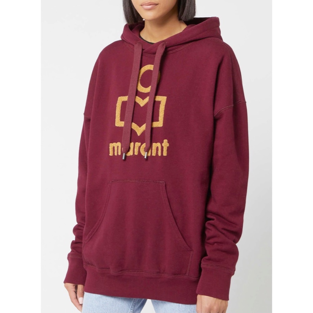 NWT Isabel Marant Etoile Mansel Burgundy Hoodie 34